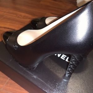 Chanel Black Quilted Pumps Worn 1 Time!